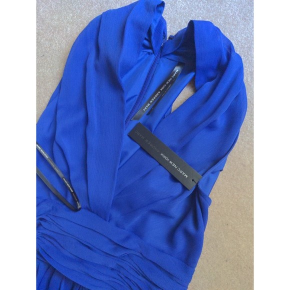 NWT Marc New York Dress Chiffon Halter Fit Flare Dress size 6 violet blue - Picture 5 of 6